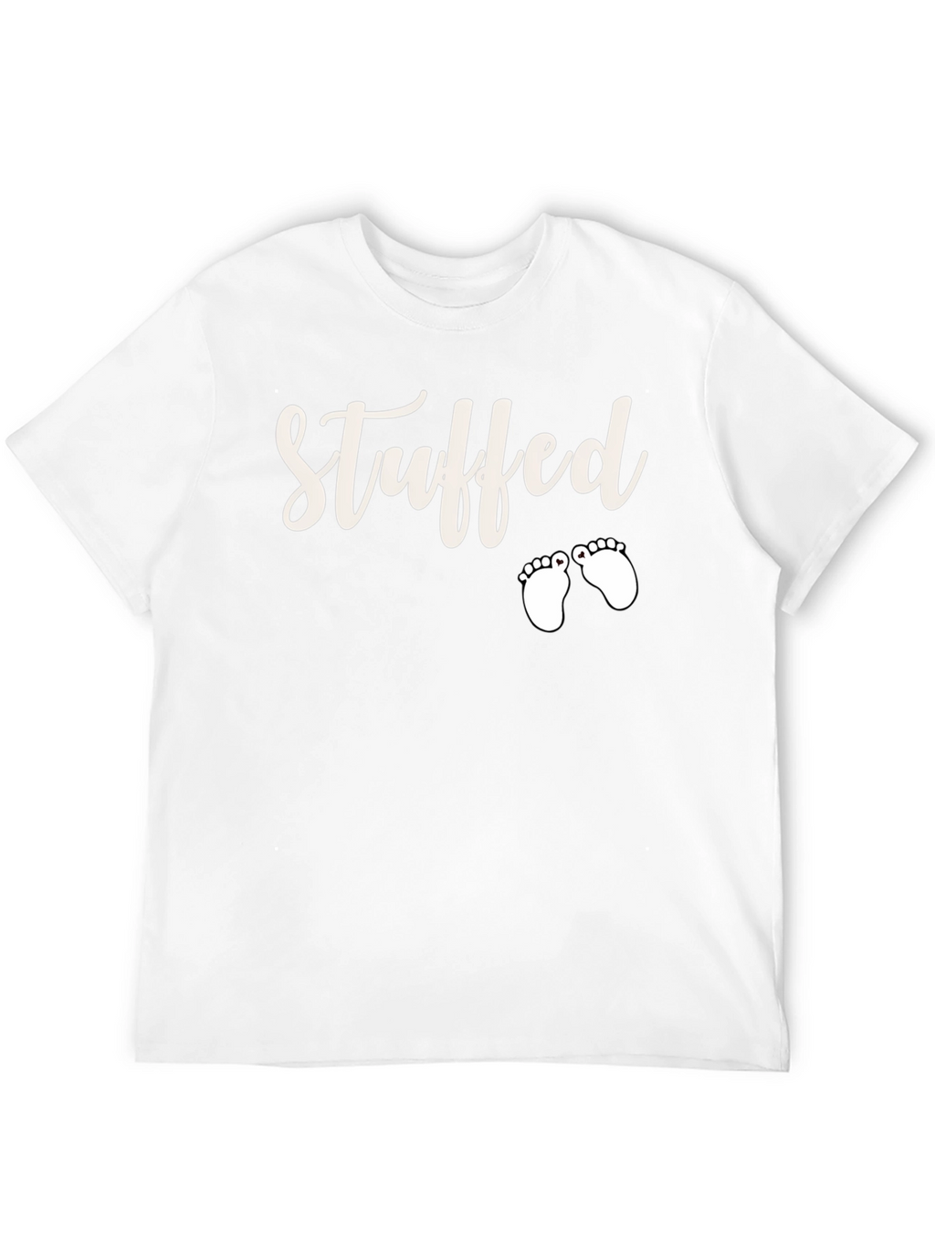 Stuffed Baby Feet T-Shirt Funny Pregnancy Announcement Tee
