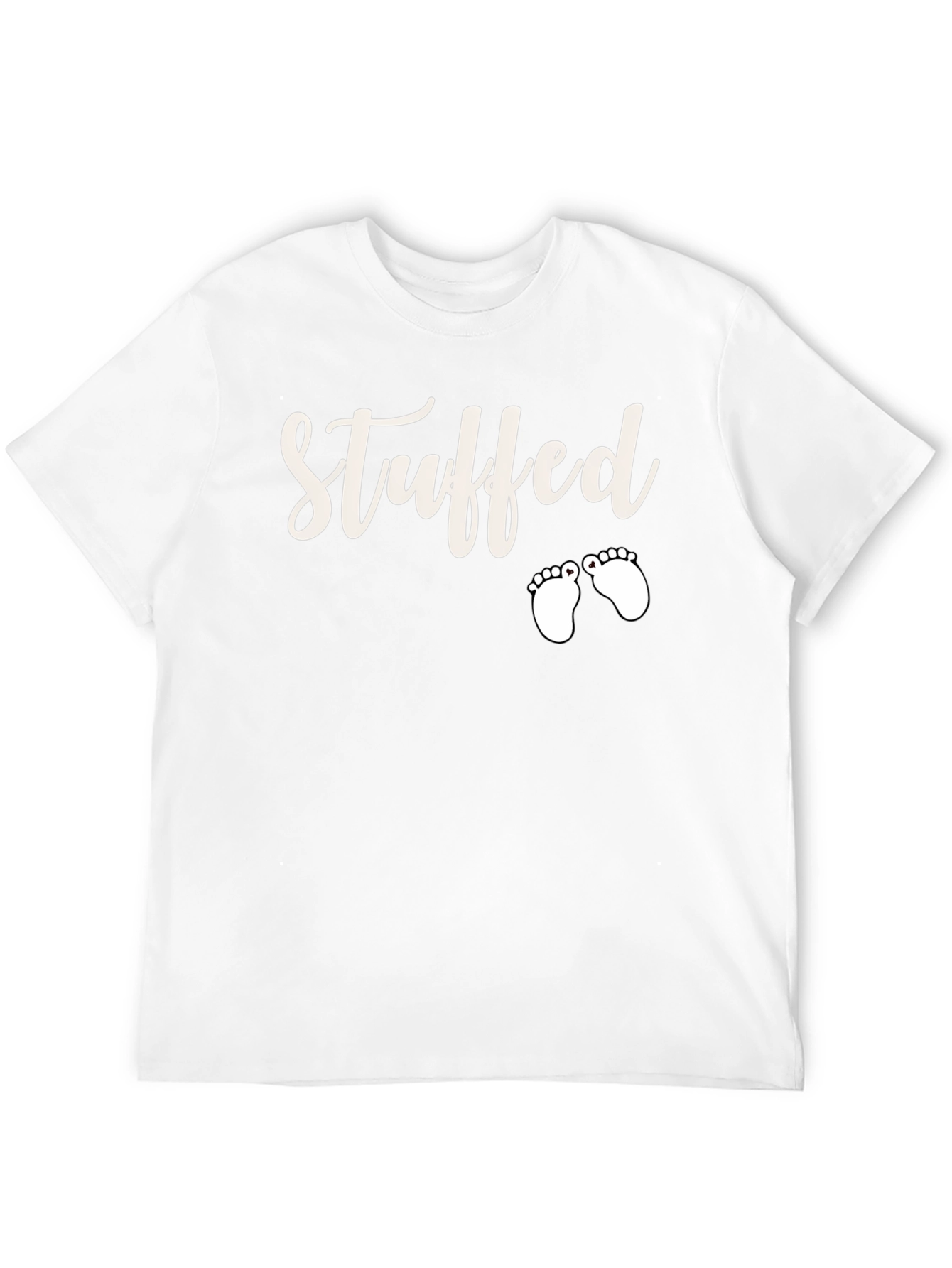 Stuffed Baby Feet T-Shirt Funny Pregnancy Announcement Tee