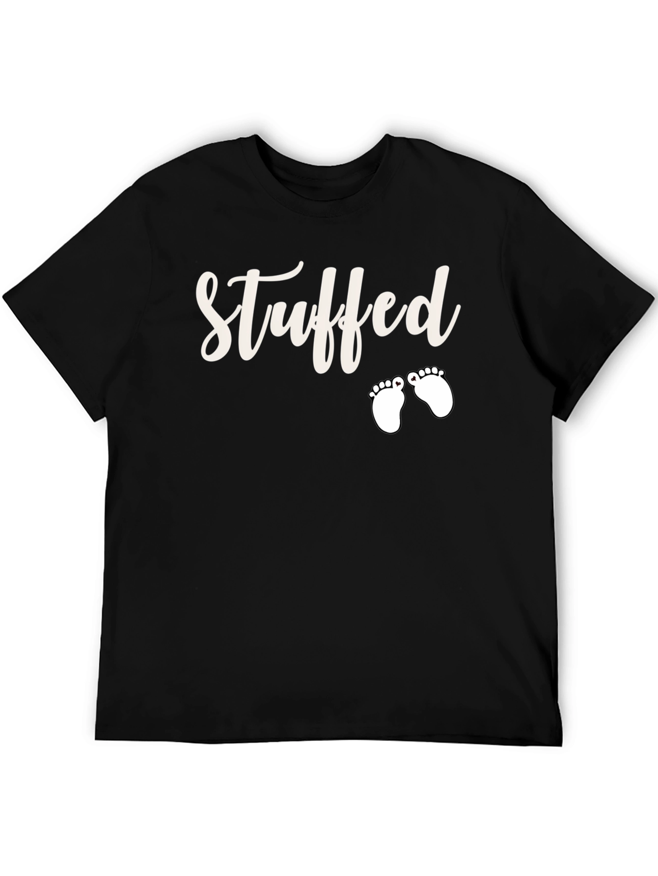 Stuffed Baby Feet T-Shirt Funny Pregnancy Announcement Tee