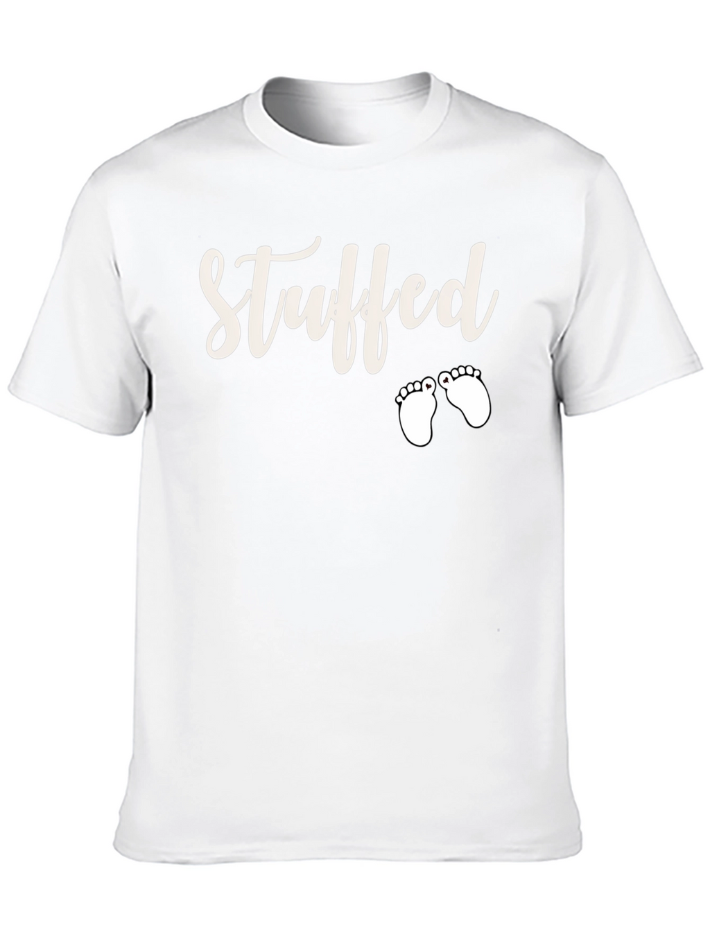 Stuffed Baby Feet T-Shirt Funny Pregnancy Announcement Tee
