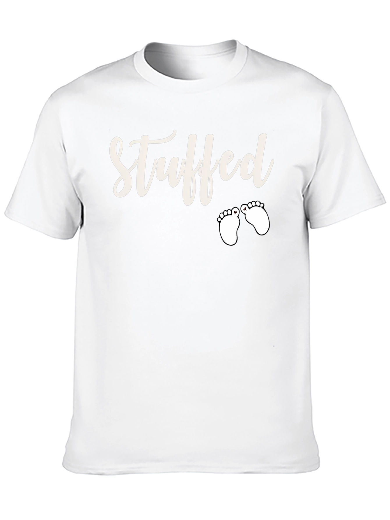 Stuffed Baby Feet T-Shirt Funny Pregnancy Announcement Tee
