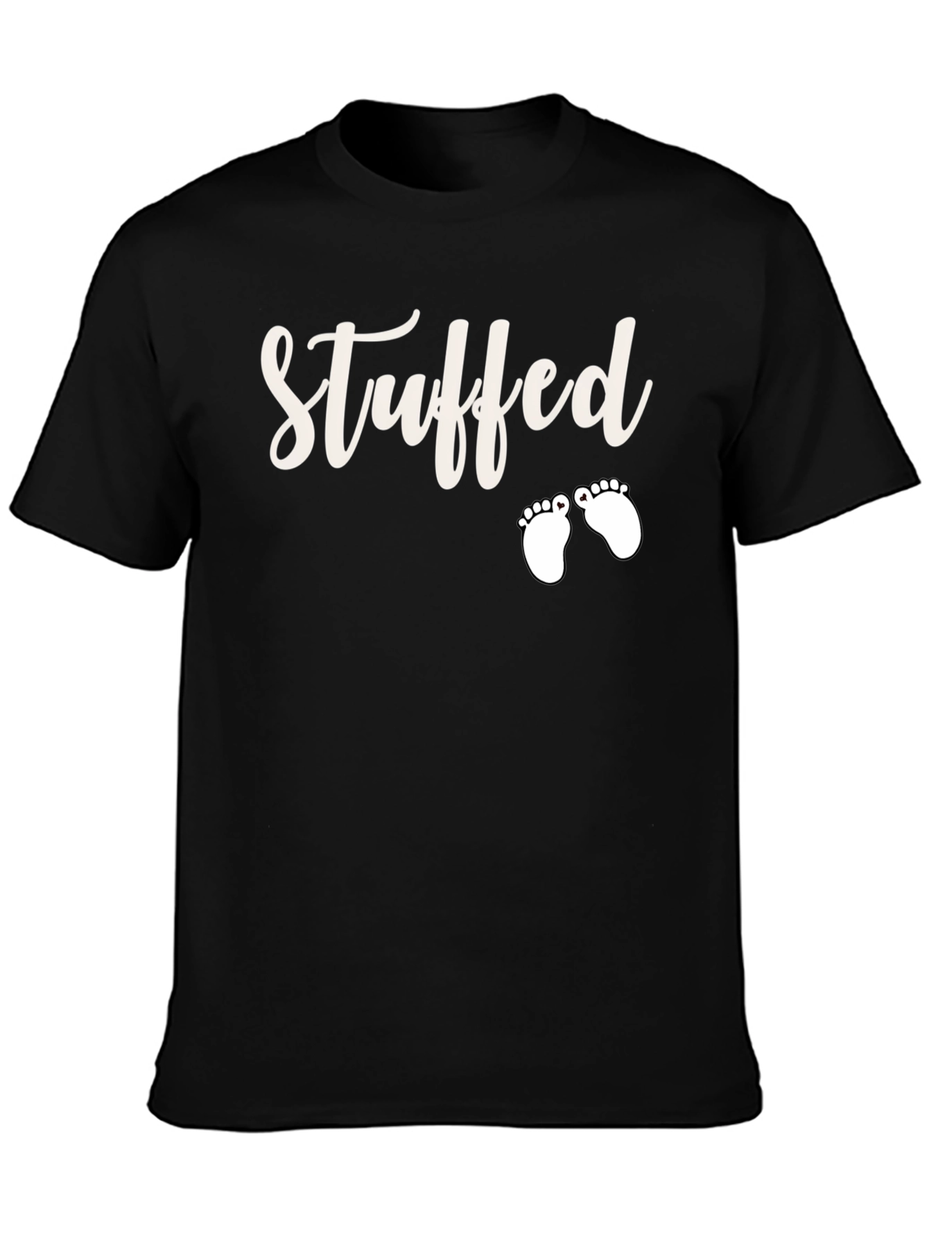 Stuffed Baby Feet T-Shirt Funny Pregnancy Announcement Tee