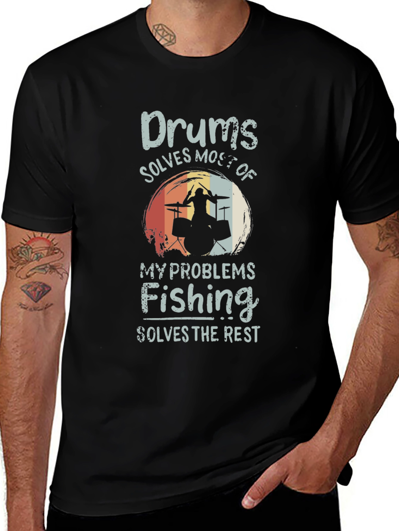 Drums and Fishing T-Shirt