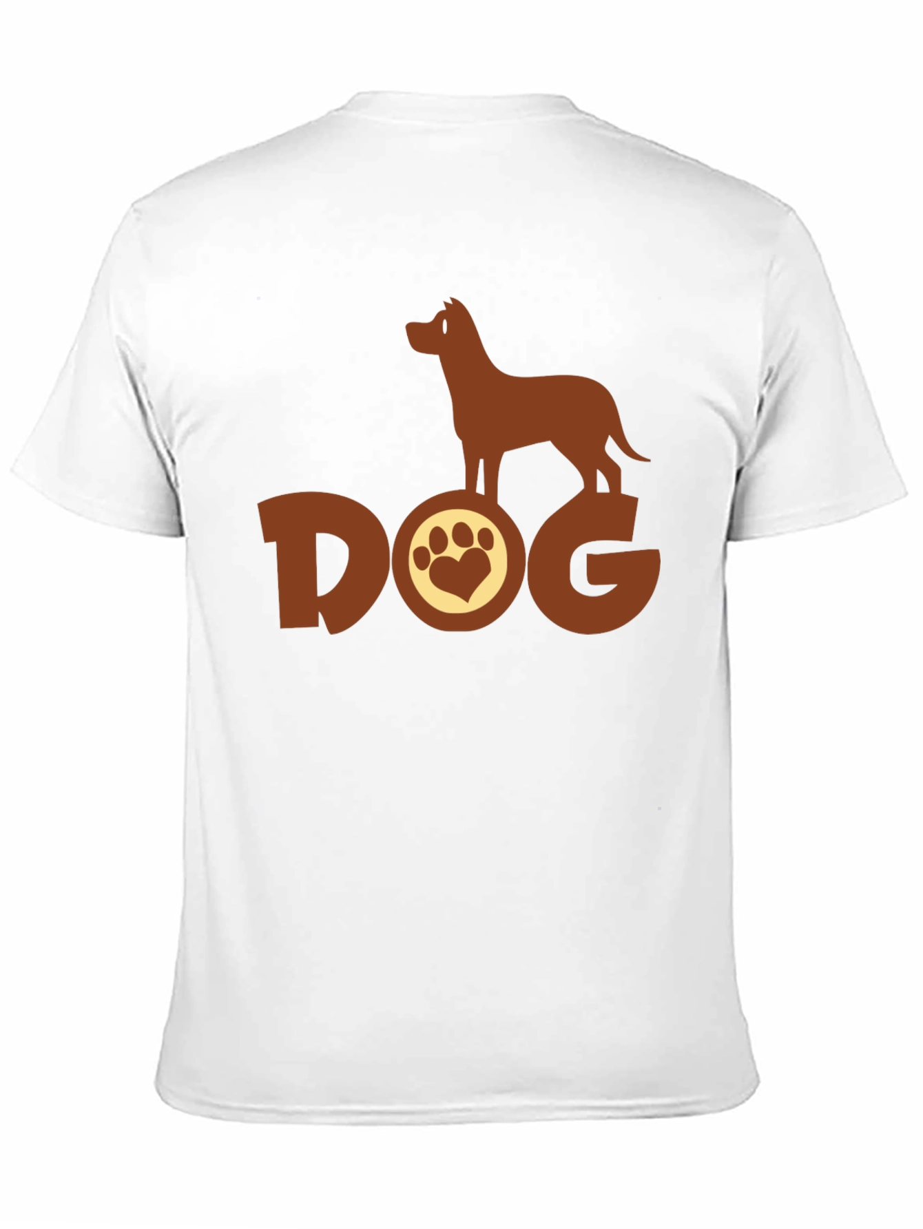 Dog Lover T-Shirt - Brown Paw Print Design