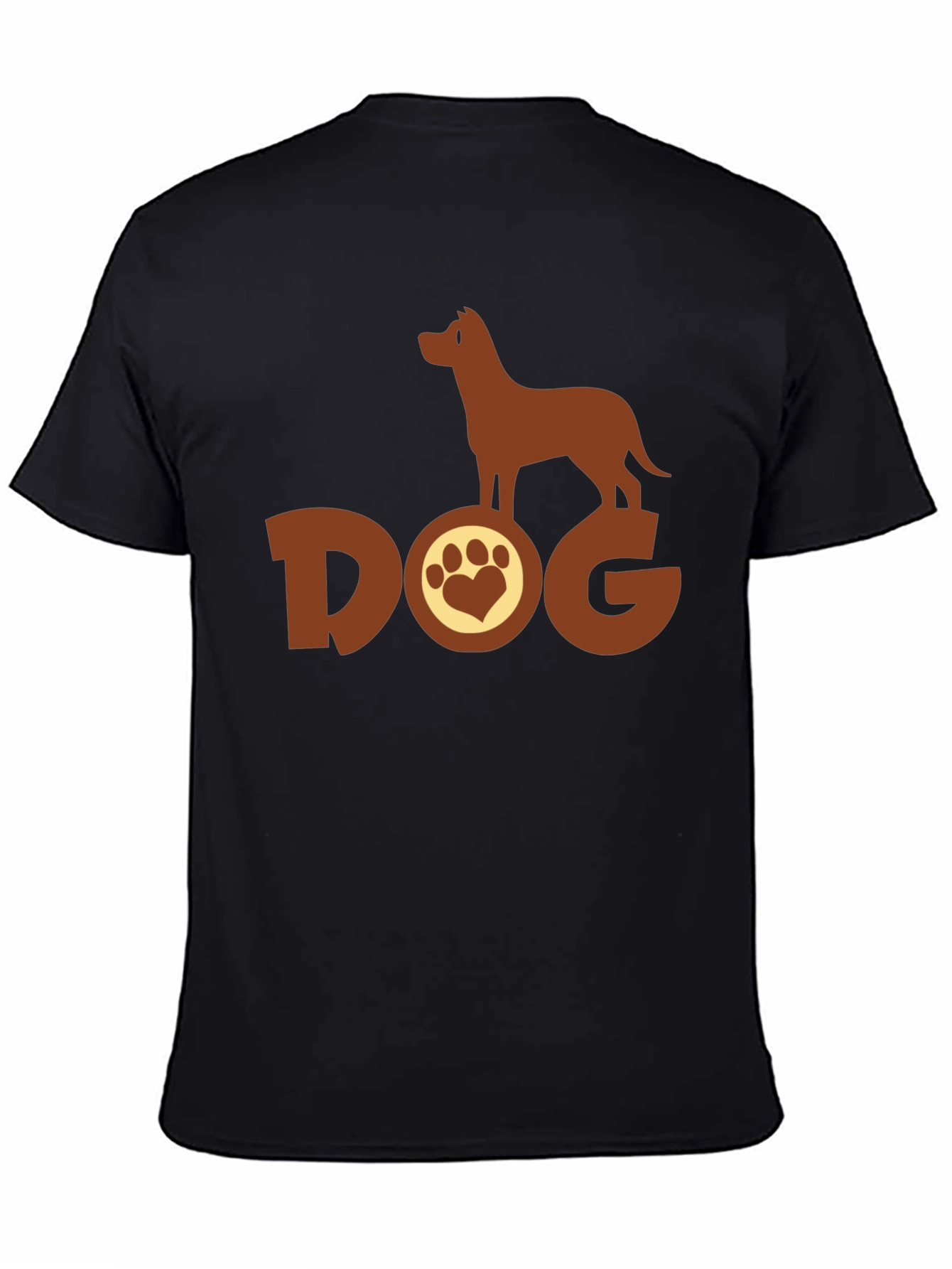 Dog Lover T-Shirt - Brown Paw Print Design