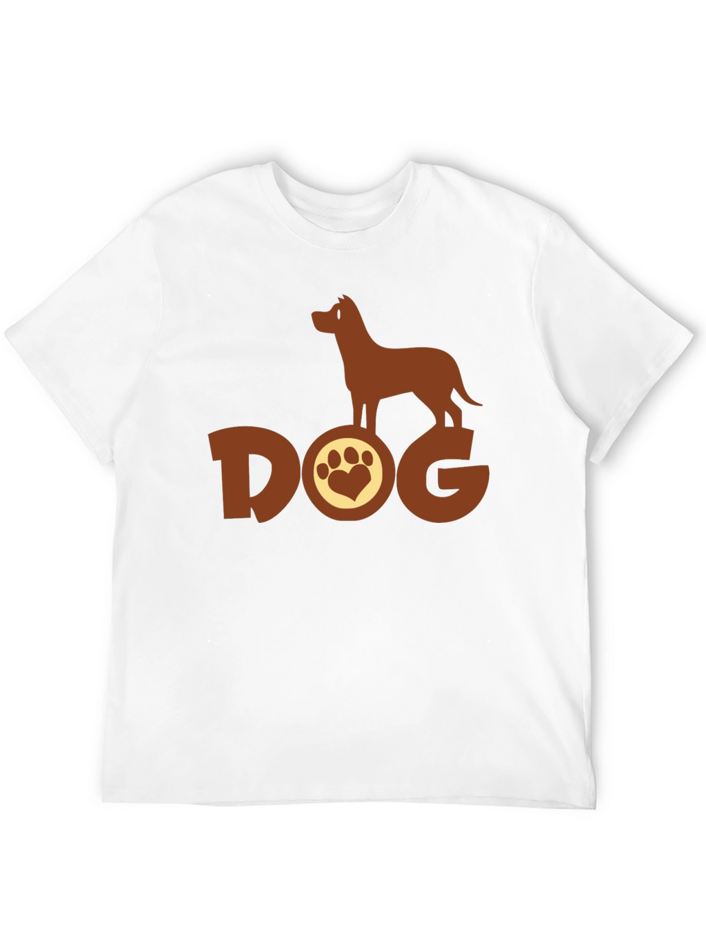Dog Lover T-Shirt - Brown Paw Print Design