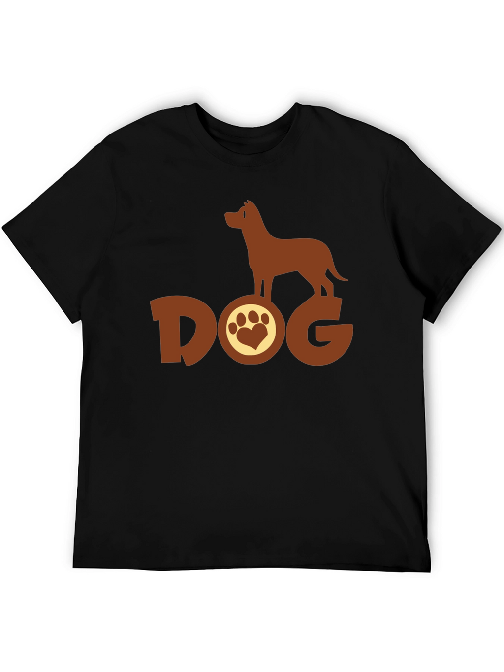 Dog Lover T-Shirt - Brown Paw Print Design
