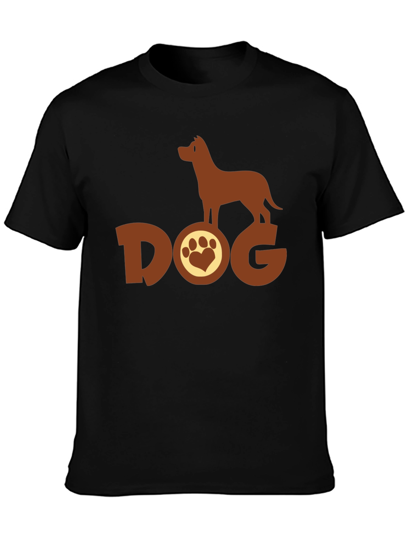 Dog Lover T-Shirt - Brown Paw Print Design