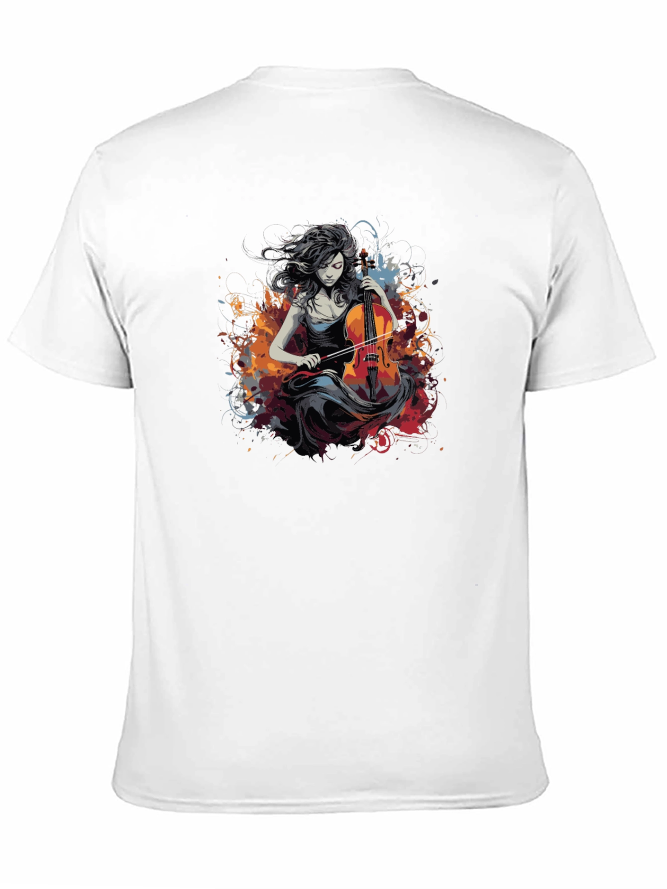 Cello Musician Graphic Tee - Unisex Black T-Shirt