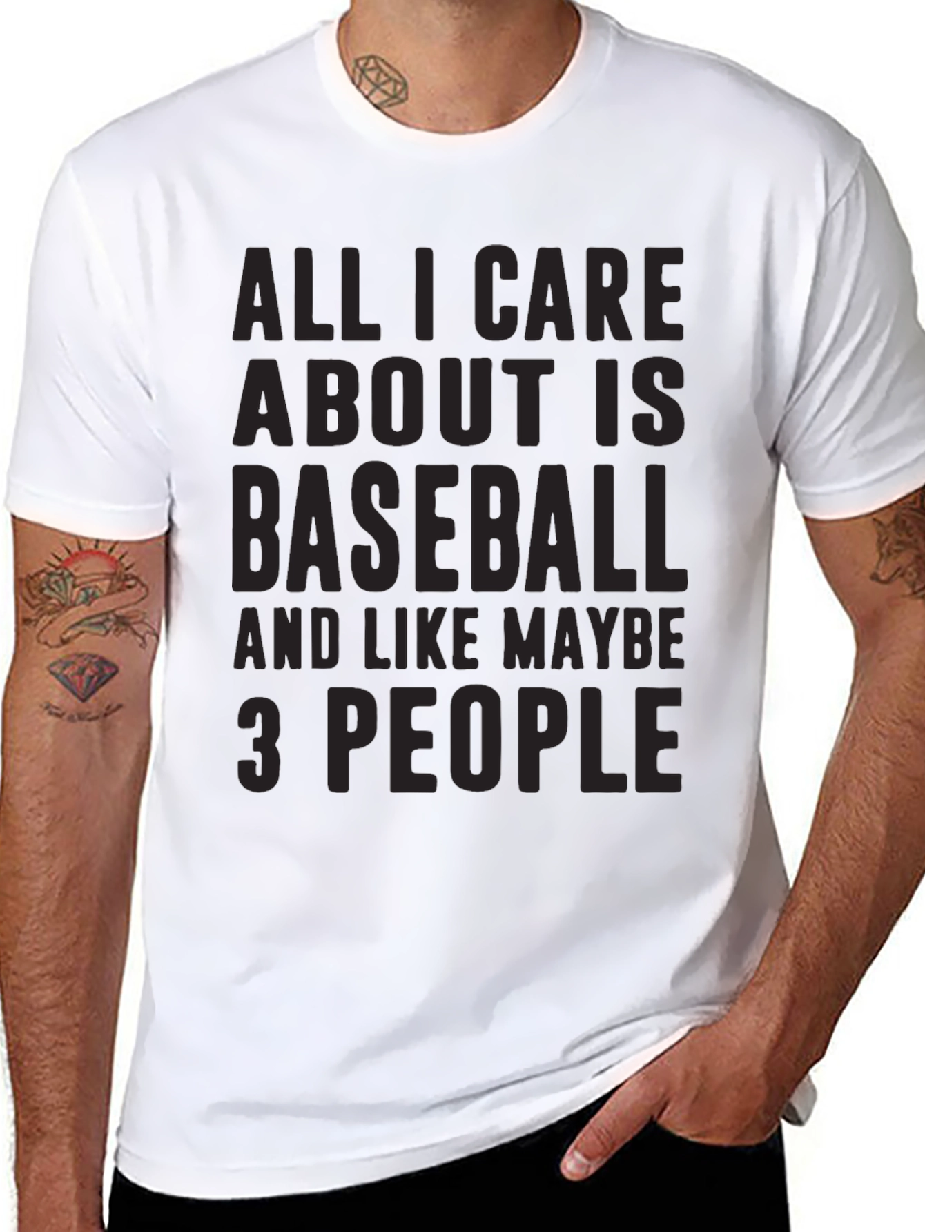 Baseball Fan T-Shirt - All I Care About Is Baseball