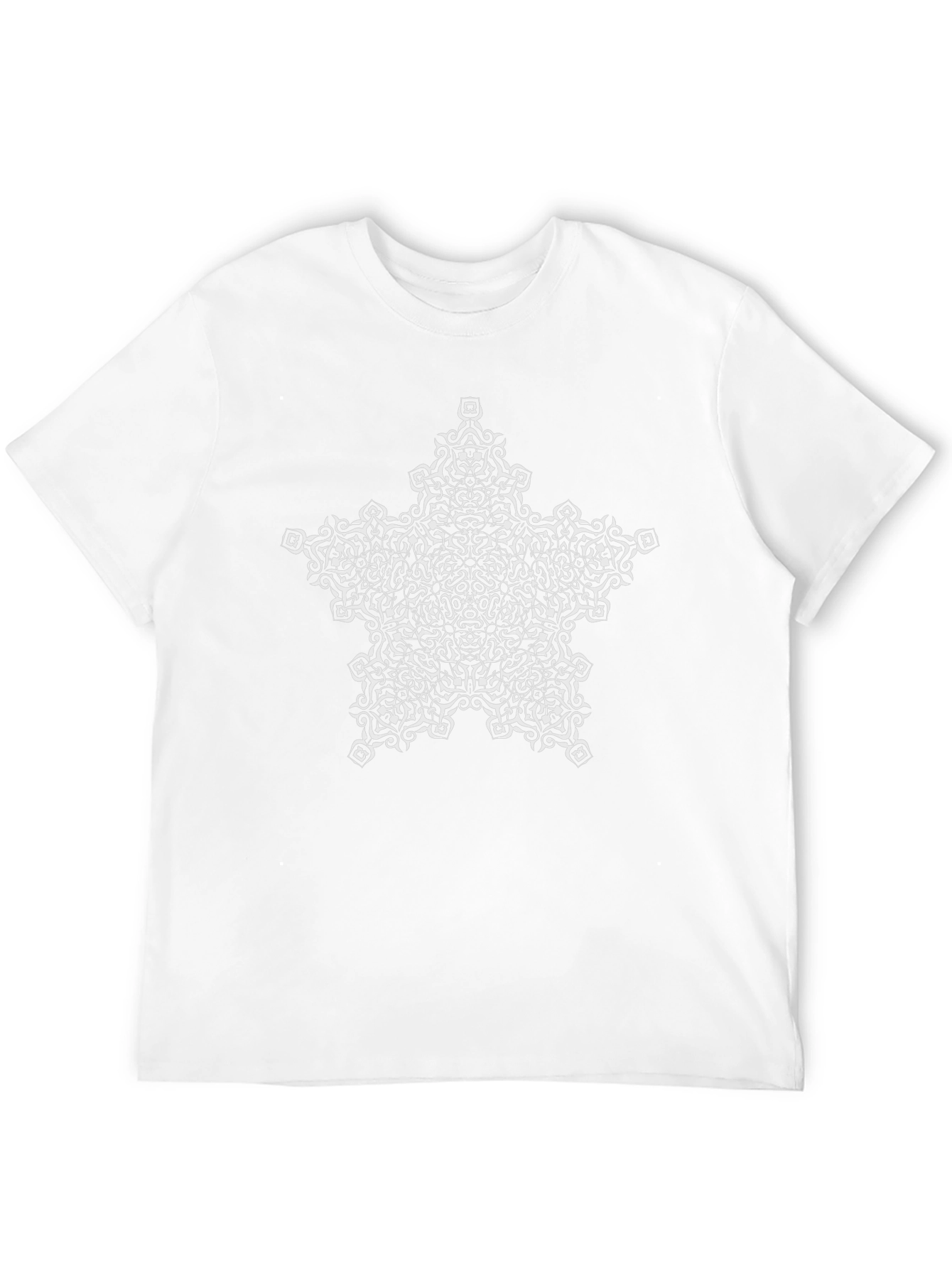 Unique Star Design Black T-Shirt