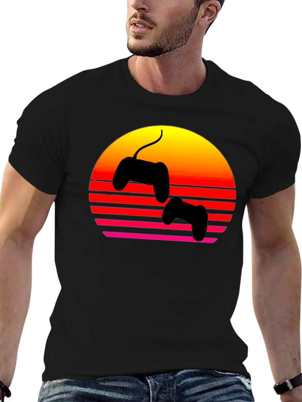 Retro Gaming Sunset T-Shirt