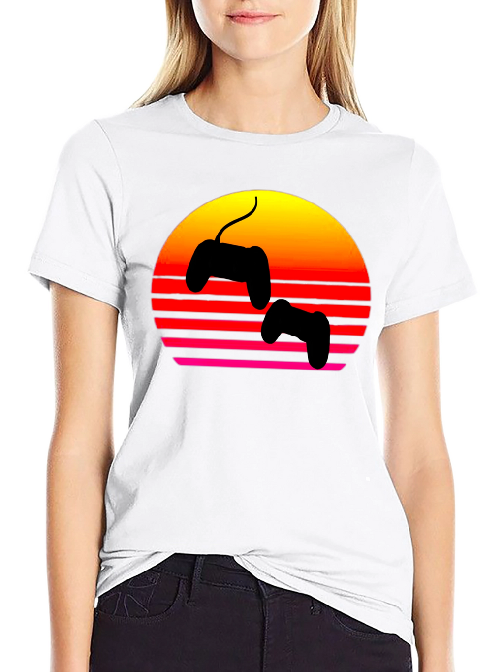 Retro Gaming Sunset T-Shirt