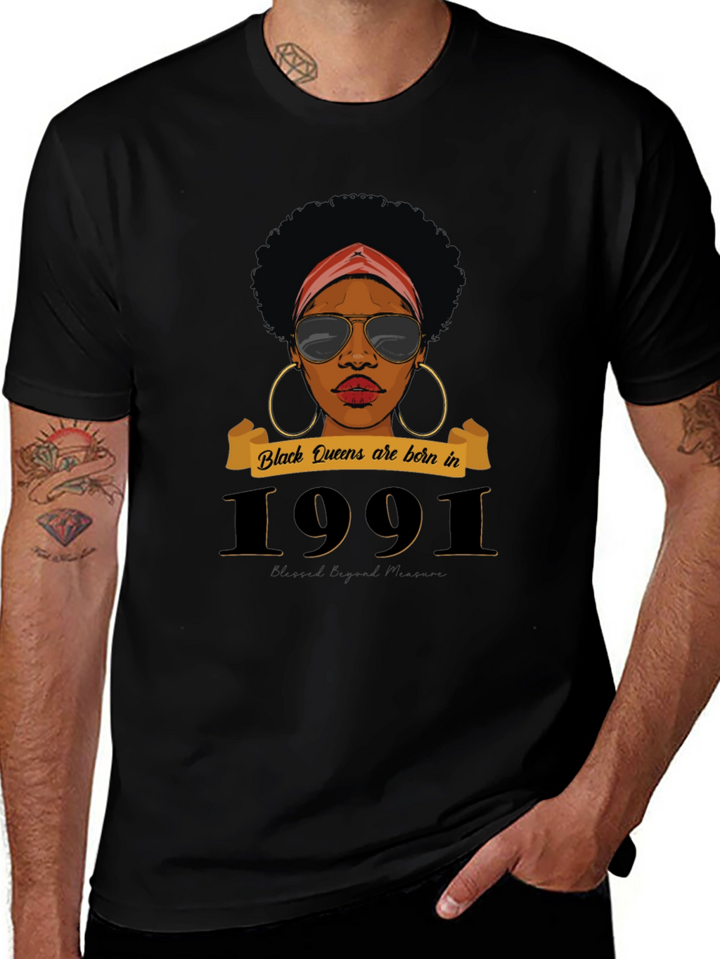 Black Queen 1991 Birthday T-Shirt