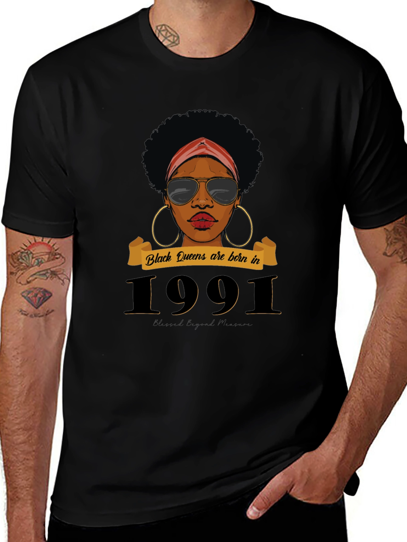 Black Queen 1991 Birthday T-Shirt