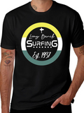 Long Beach Surfing Est. 1937 Black Graphic Tee