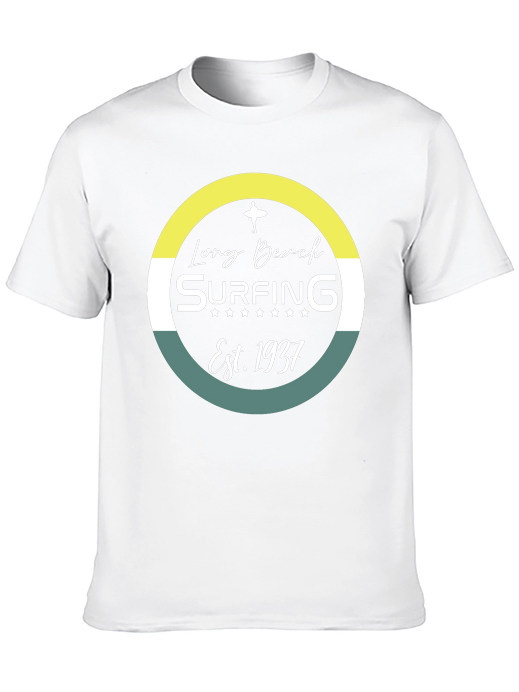 Long Beach Surfing Est. 1937 Black Graphic Tee