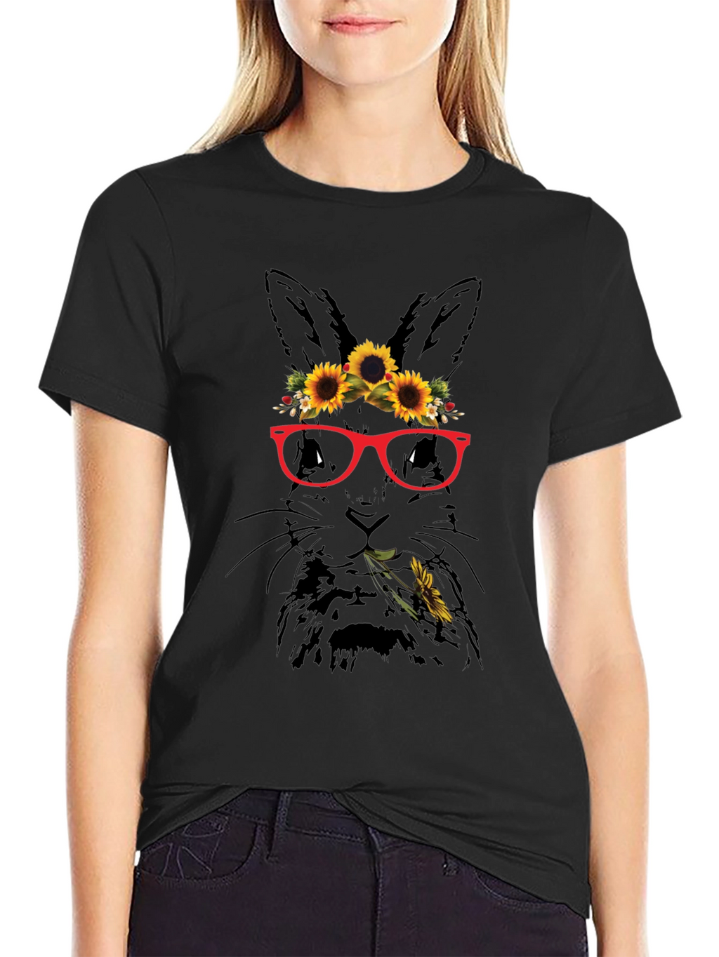 Bunny with Sunflowers T-Shirt