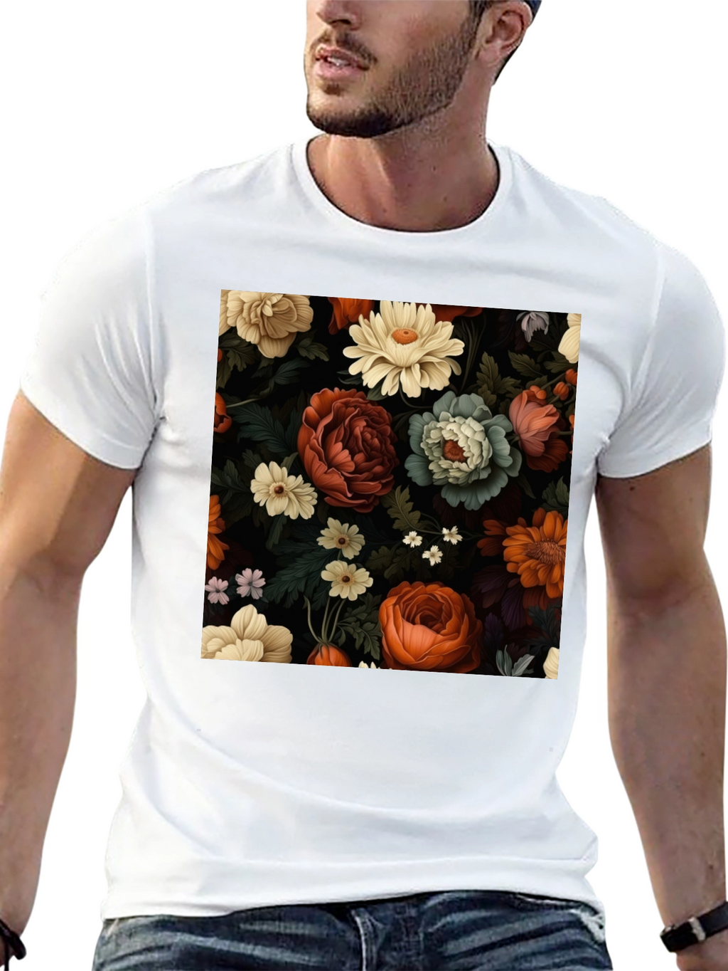 Floral Print Tee - Elegant Style