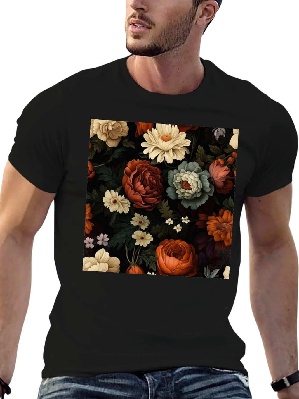 Floral Print Tee - Elegant Style