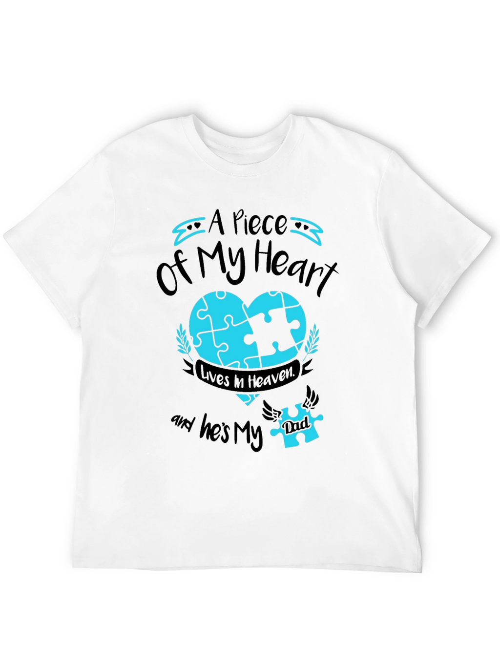A Piece of My Heart Heaven Autism Puzzle T-Shirt
