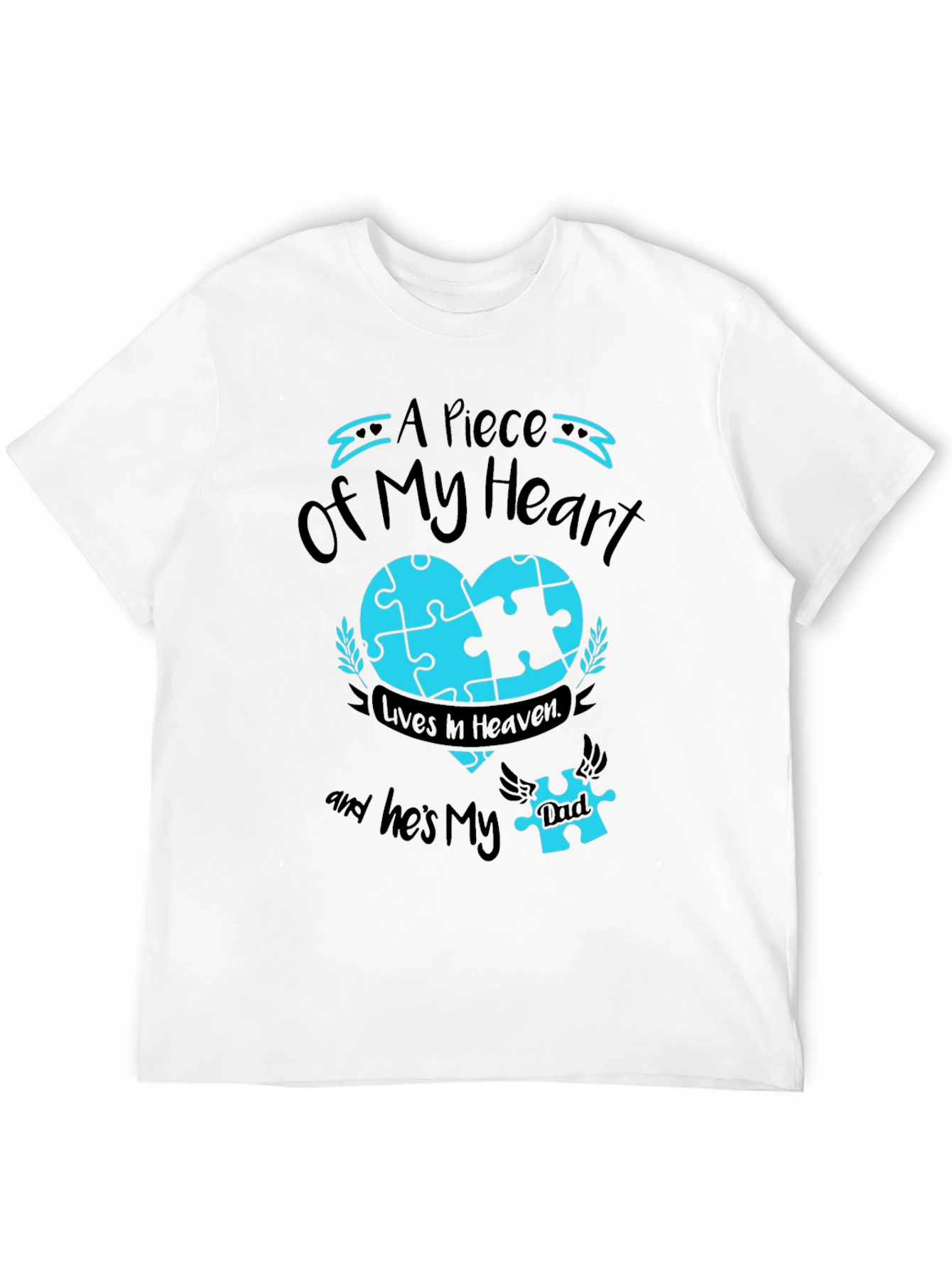 A Piece of My Heart Heaven Autism Puzzle T-Shirt