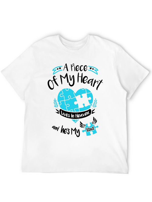 A Piece of My Heart Heaven Autism Puzzle T-Shirt