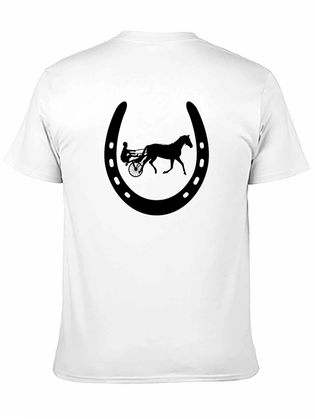Black Horseshoe Harness Racing T-Shirt