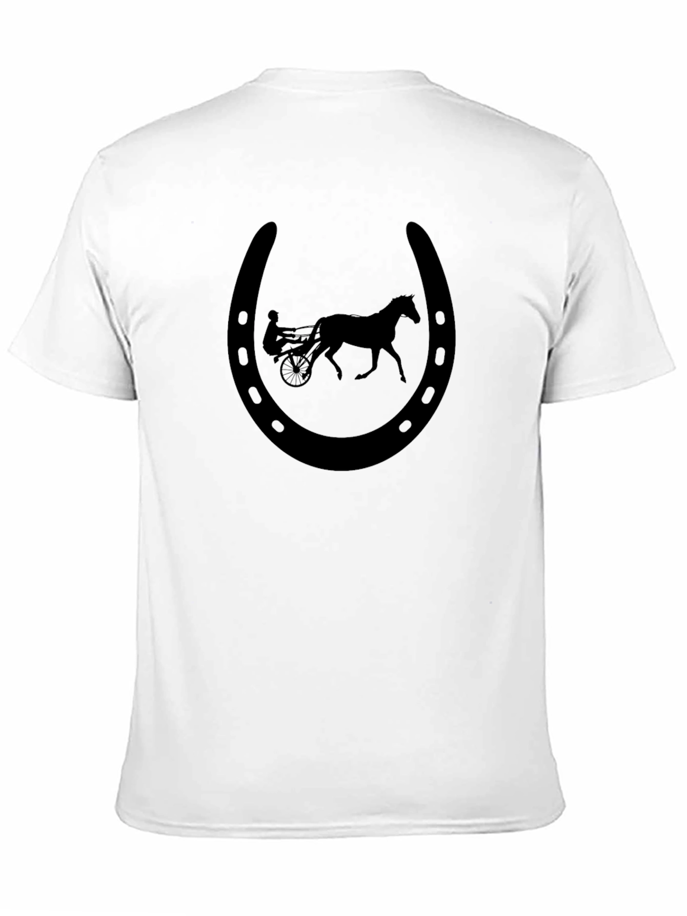 Black Horseshoe Harness Racing T-Shirt