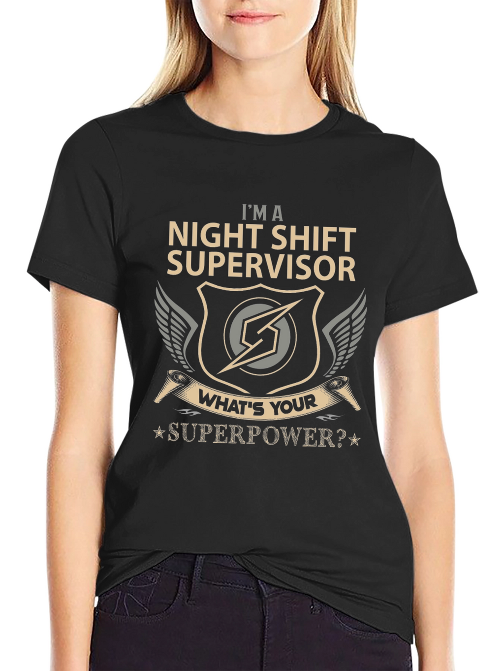 Night Shift Supervisor Superpower Graphic Tee