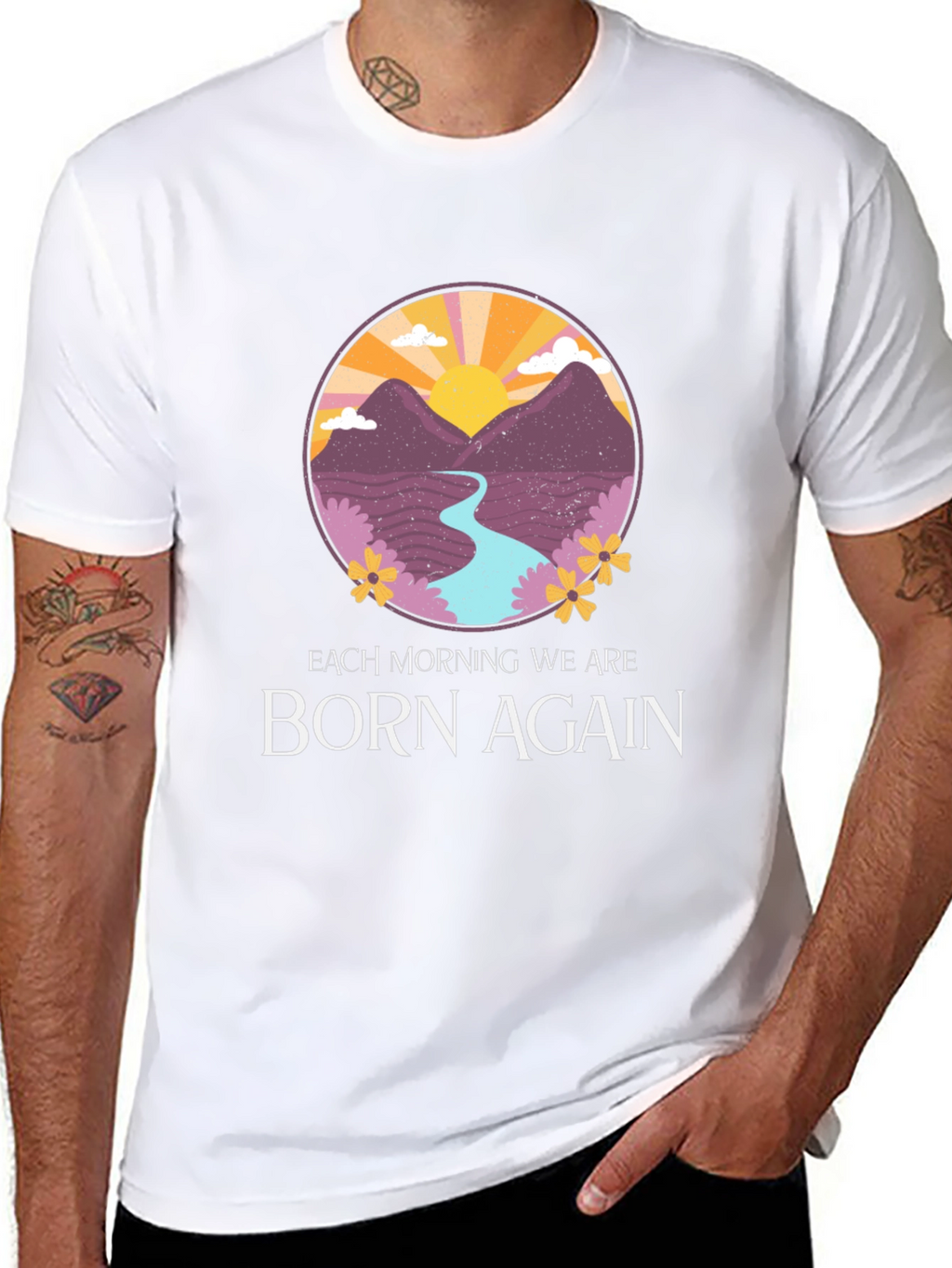 Born Again Mountain River Graphic Tee