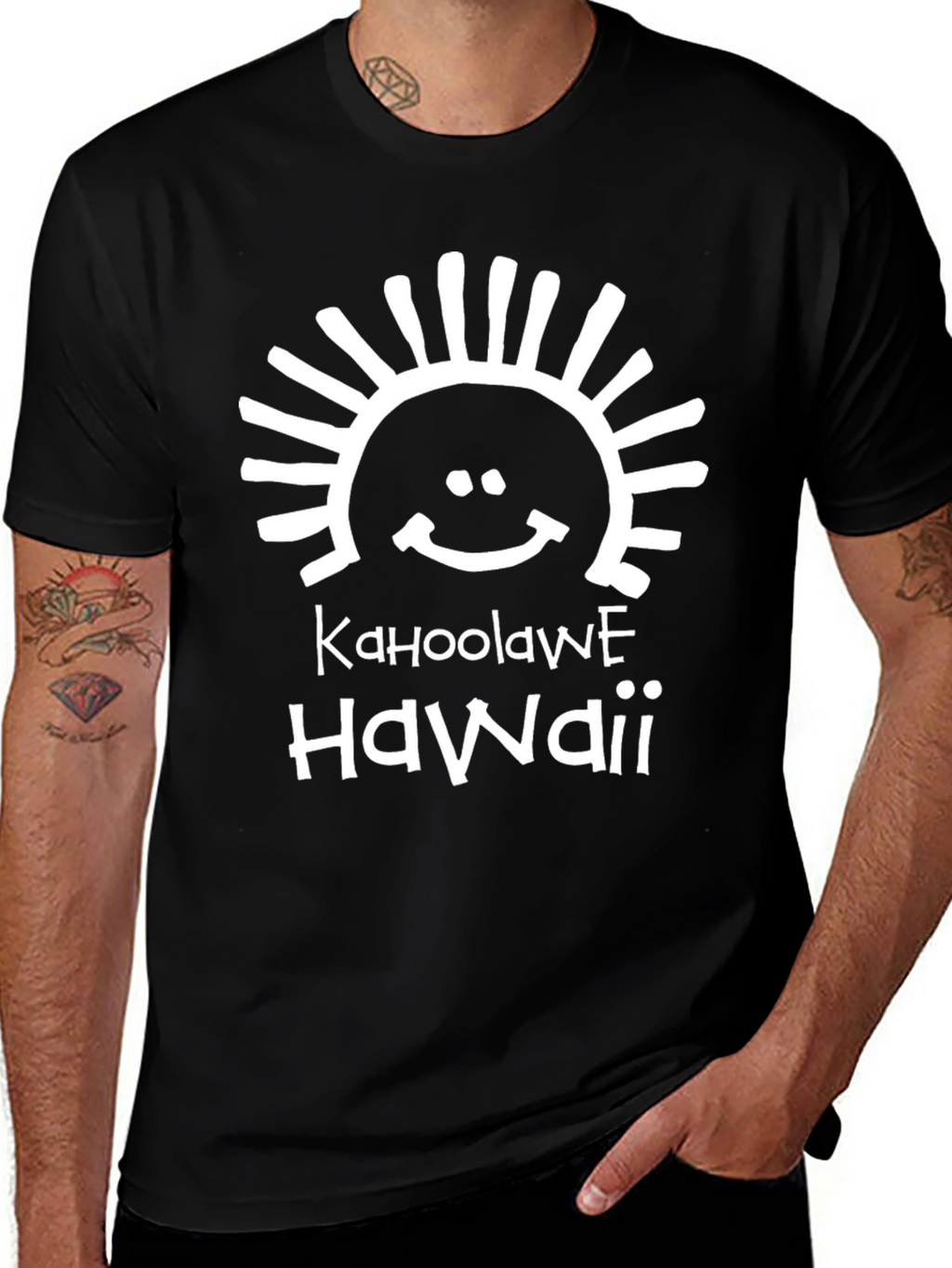 Kahoolawe Hawaii T-Shirt Black Graphic Tee