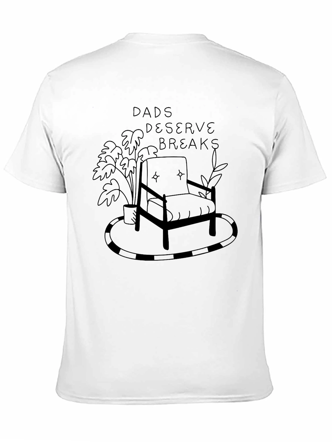 Dads Deserve Breaks Graphic Tee - Relax in Style