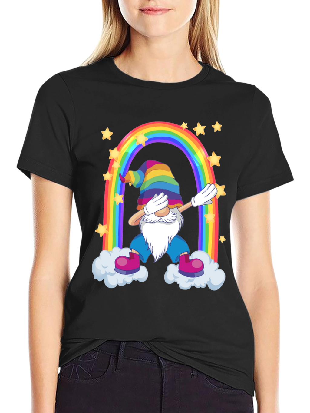 Rainbow Gnome Dab T-Shirt