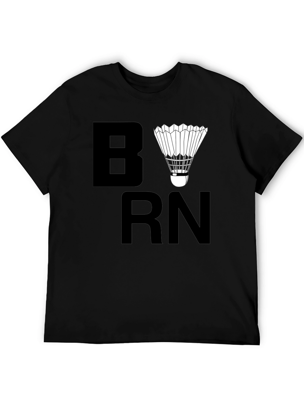 Born to Badminton Black T-Shirt