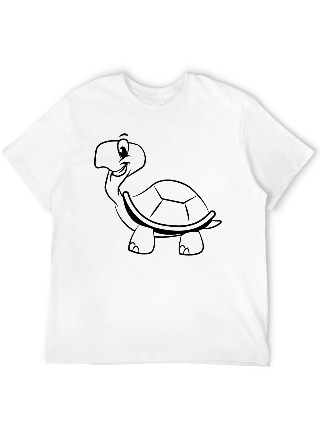 Cartoon Turtle Graphic Tee - Black Casual Wear