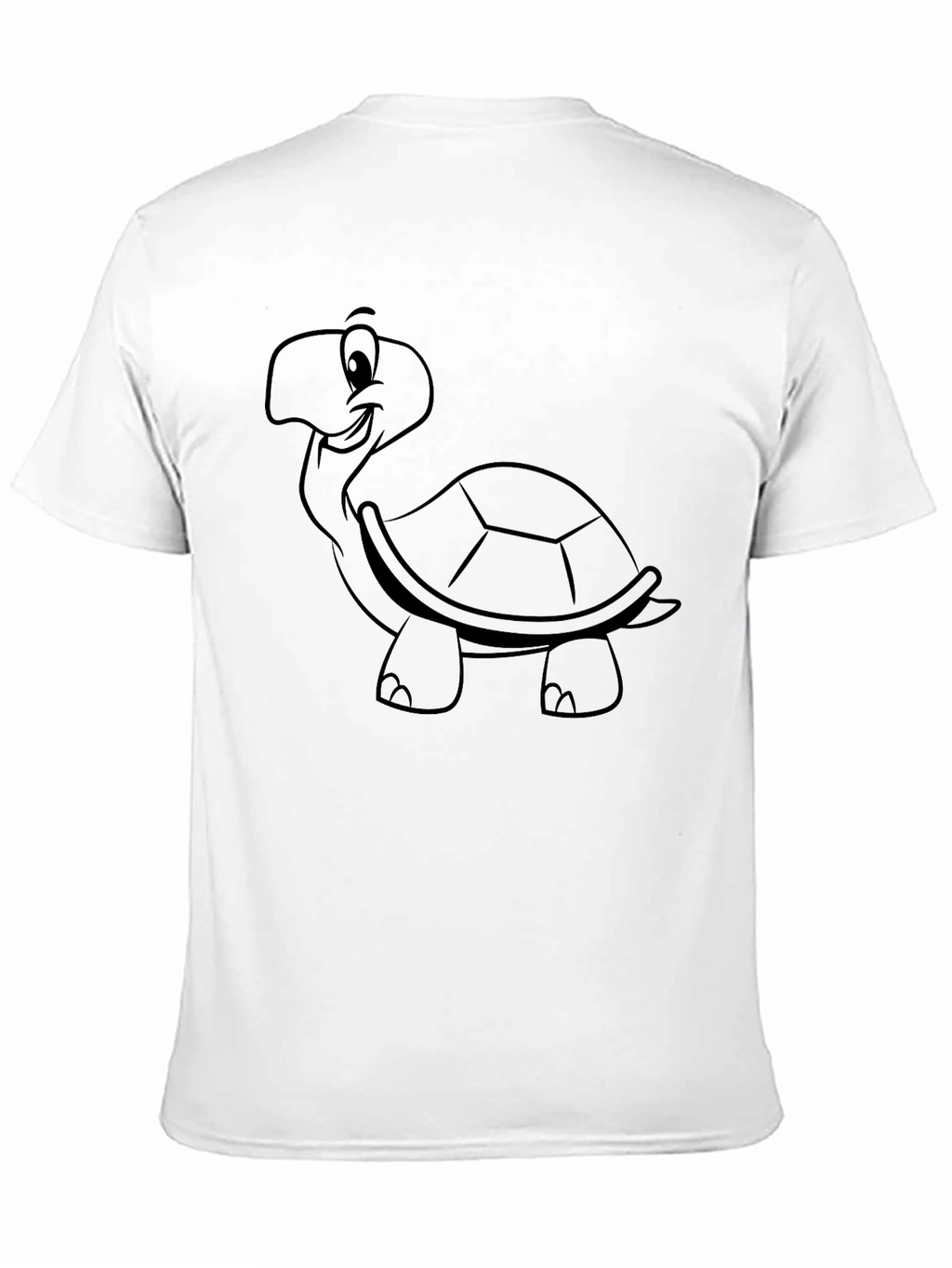 Cartoon Turtle Graphic Tee - Black Casual Wear
