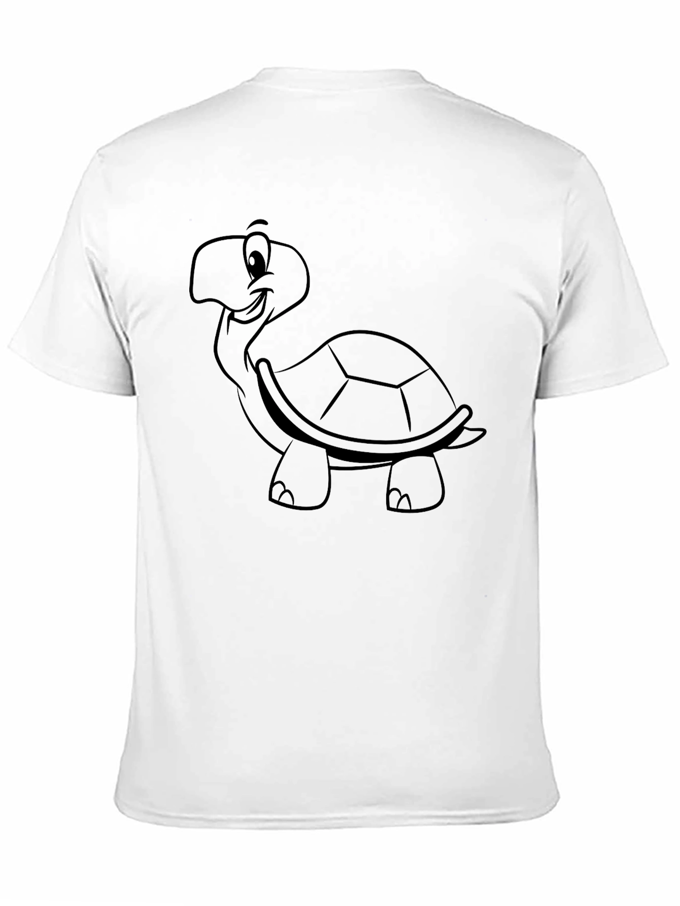 Cartoon Turtle Graphic Tee - Black Casual Wear
