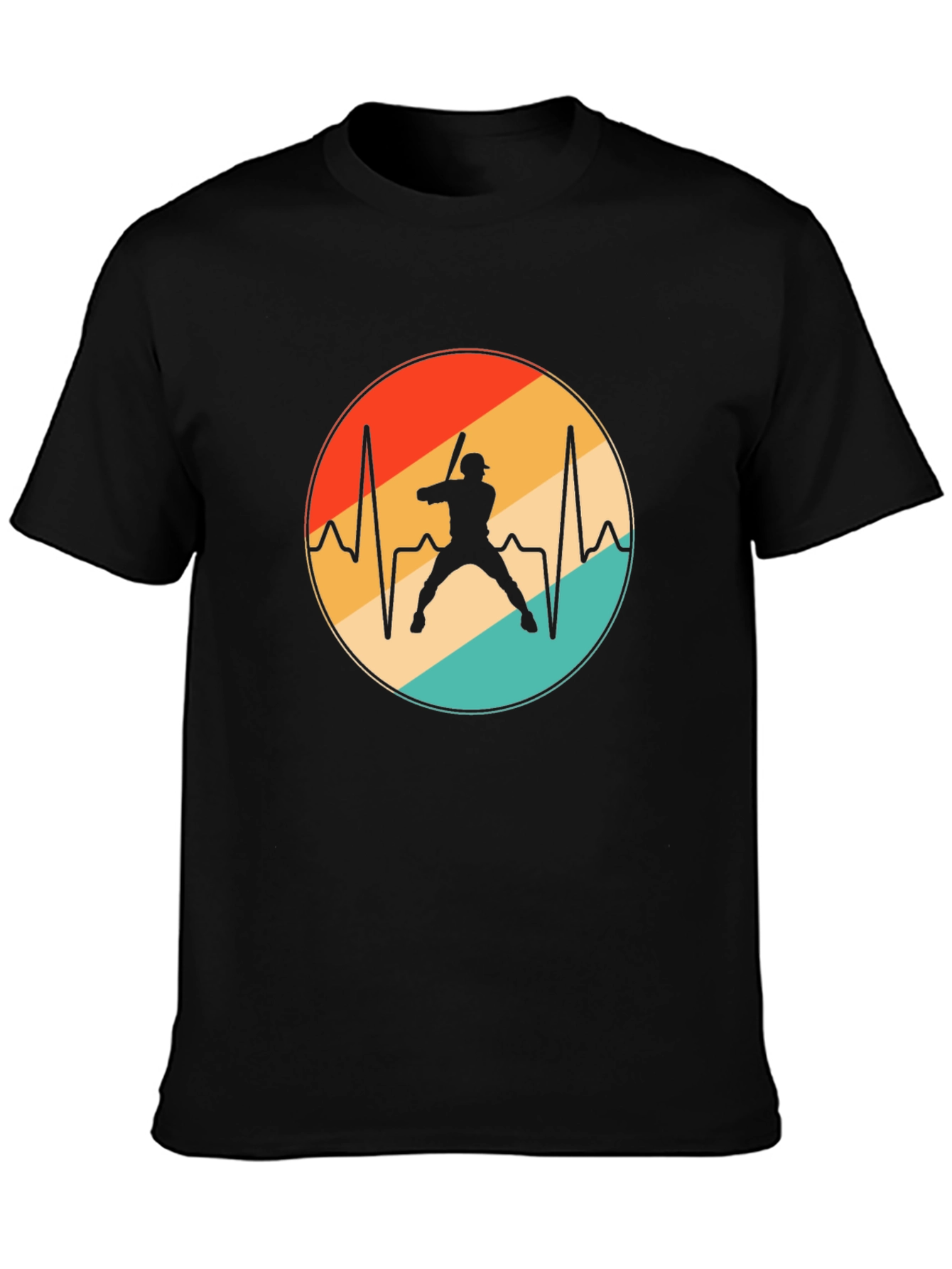 Baseball Heartbeat Tee - Vintage Style