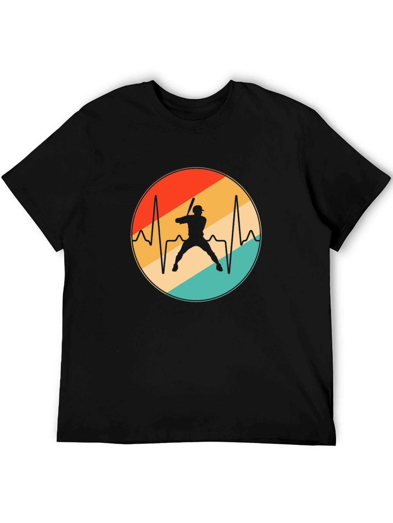 Baseball Heartbeat Tee - Vintage Style