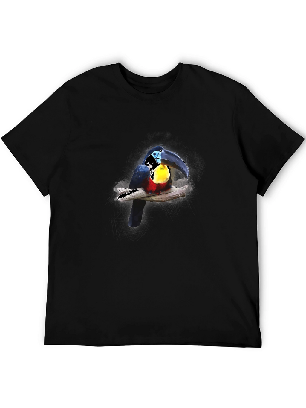 Toucan Print Black T-Shirt