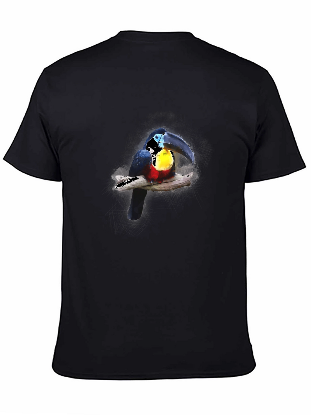 Toucan Print Black T-Shirt