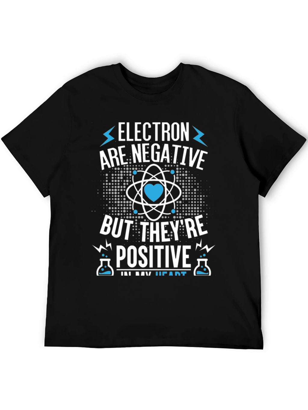 Electron Negative Positive Heart T-Shirt Science Chemistry
