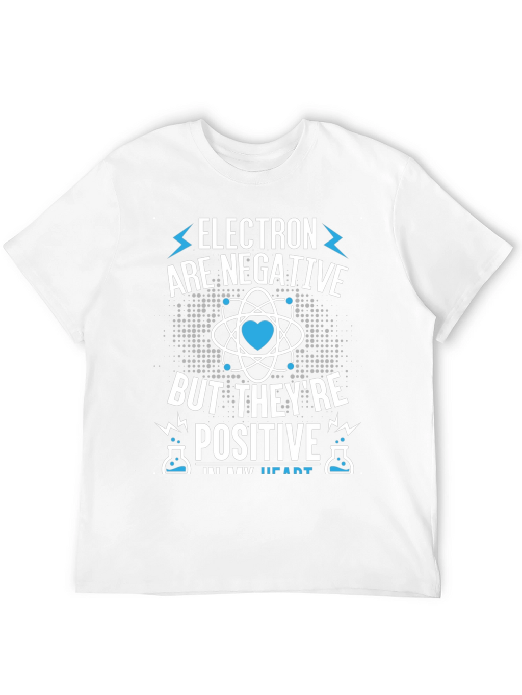 Electron Negative Positive Heart T-Shirt Science Chemistry