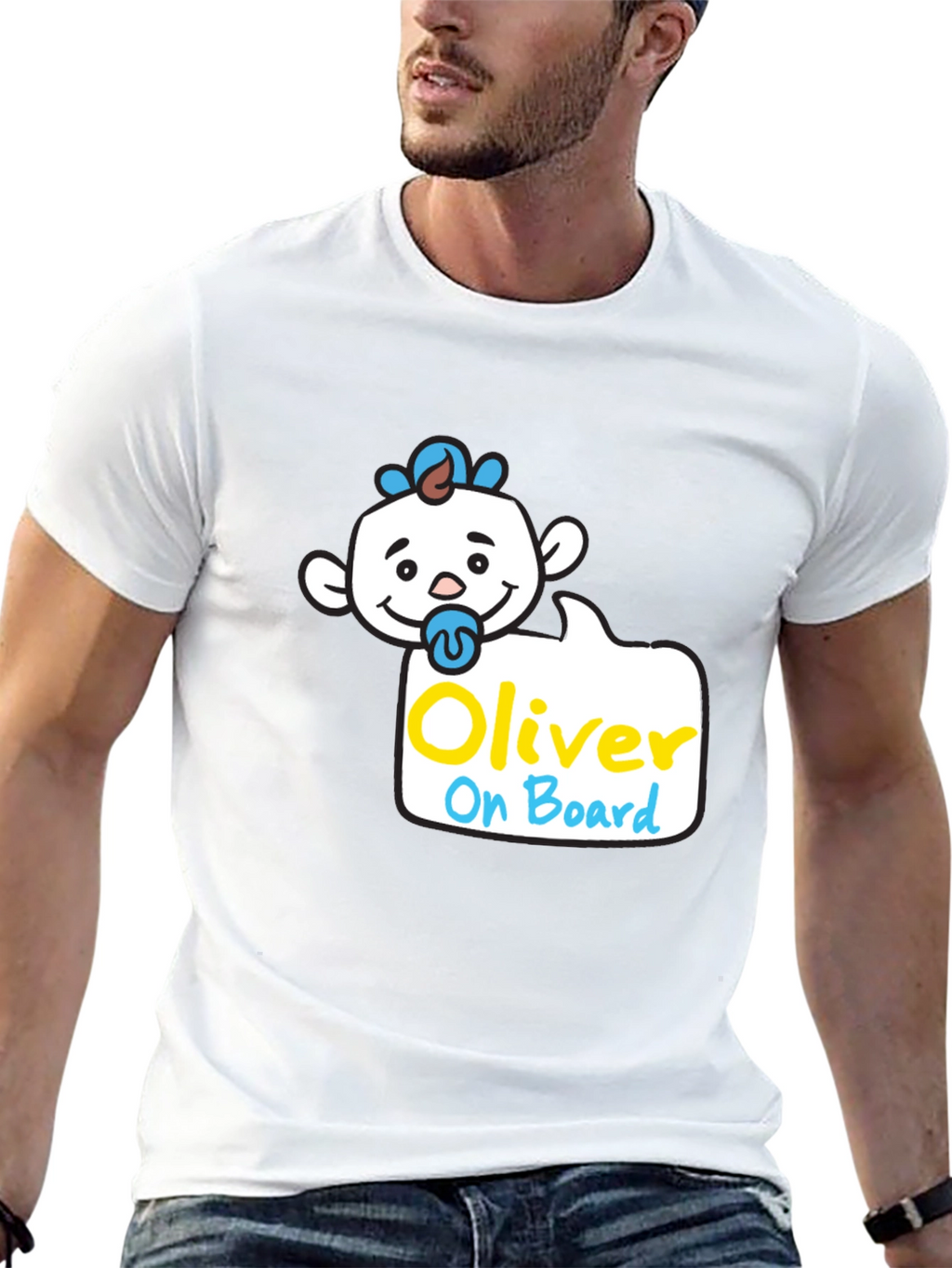 Oliver On Board T-Shirt - Cute Baby Design