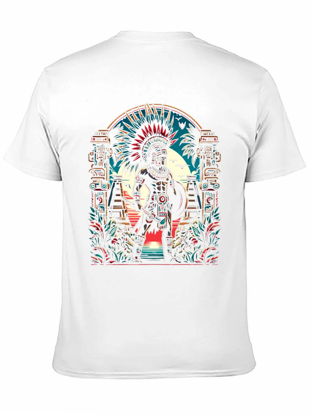 Aztec Warrior T-Shirt - Bold Graphic Tee