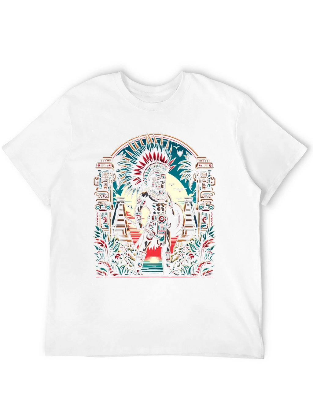Aztec Warrior T-Shirt - Bold Graphic Tee