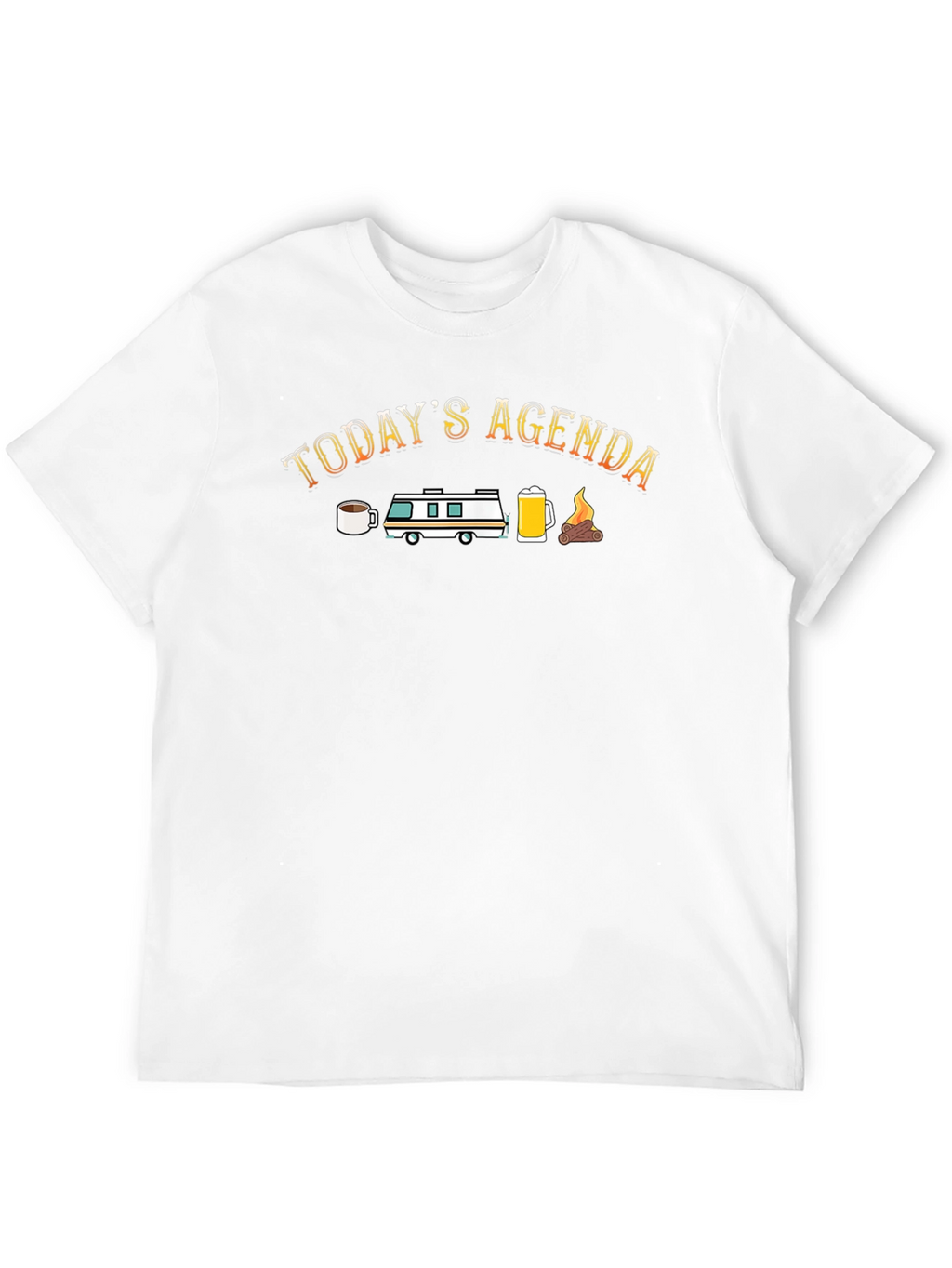 Todays Agenda Camping Graphic Tee