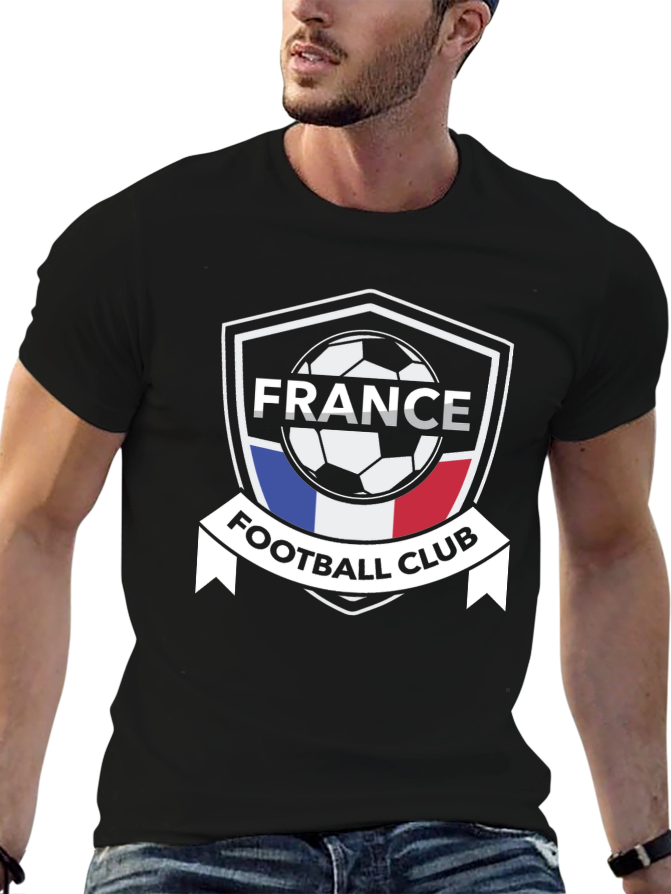 France Football Club T-Shirt - Black Jersey Tee