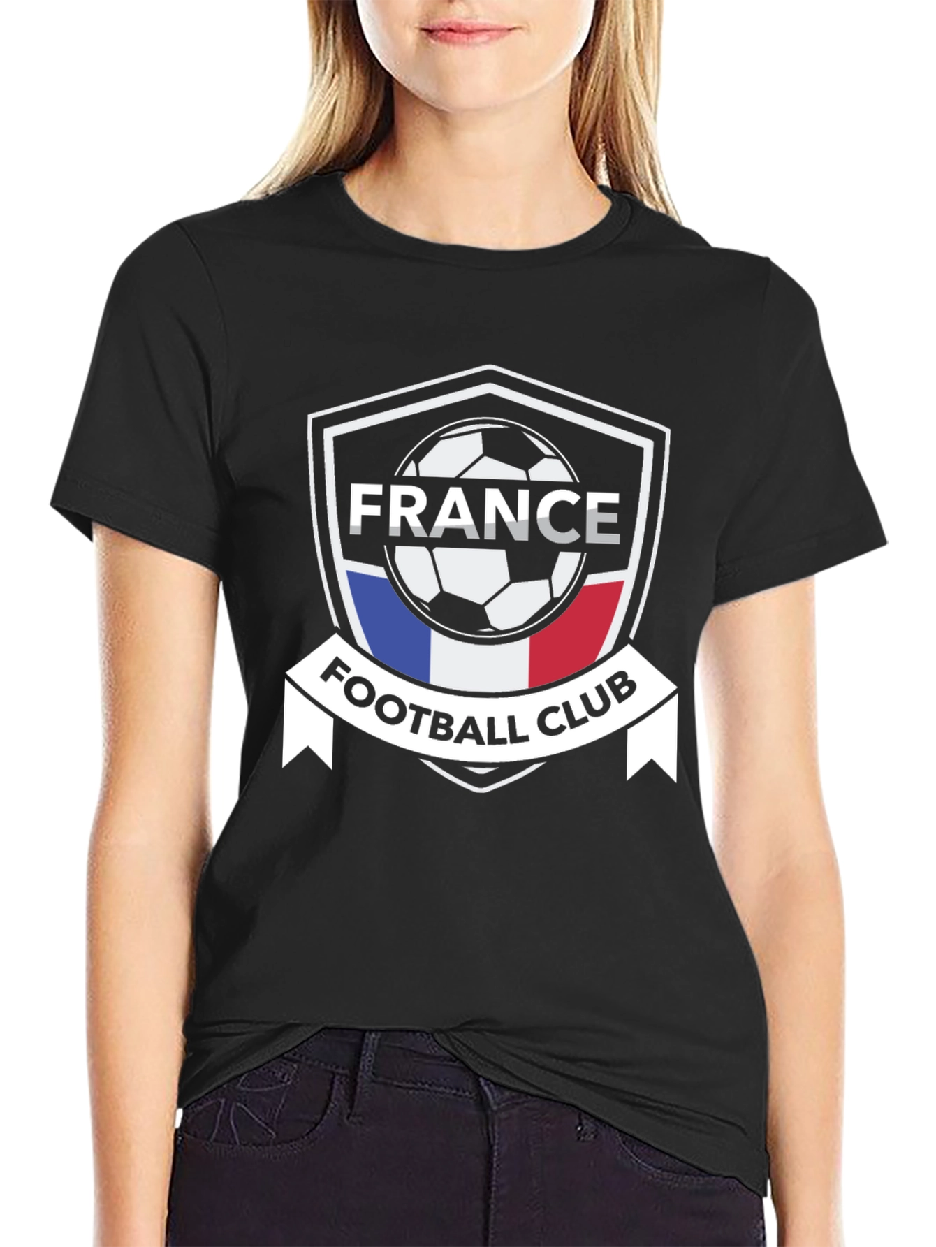 France Football Club T-Shirt - Black Jersey Tee